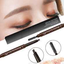 Dual-ended Eyebrow Pencil Black Triangle Eyebrow Pen with Brush Waterproof Brown  Eyebrow Enhancer Eye Makeup Cosmetic 2024 - buy cheap