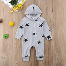 0-2 Years Baby Romper Boy Girl Toddler Hooded Star Jumpsuit Infant Pyjamas  Newborn Clothes for Girls Ropa Bebes 2024 - buy cheap