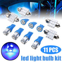 11pcs LED T10 W5W 31mm 12V Blue Car Led Light Bulb Kit Auto Festoon Interior Dome Map Tag Light License Plate Lamp Bulbs 2024 - buy cheap