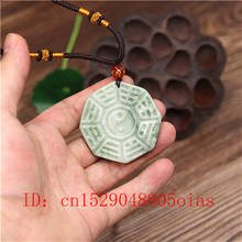 Natural White Green Chinese Jade Tai Chi Gossip Pendant Necklace Charm Jewellery Fashion Accessories Carved Amulet Gifts for Men 2024 - buy cheap