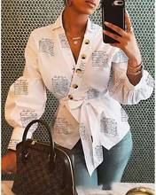 Autumn New Fashion Women Long Sleeve Casual Shirts Fashion V Neck Tops blusas mujer de moda Bandage Streetwear Outfits Clothes 2024 - buy cheap