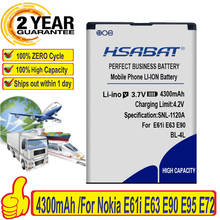 HSABAT 100% New 4300mAh BP-4L battery For Nokia E61i E63 E90 E95 E72 E52 E71 6650F N810 N97 free shipping 2024 - buy cheap