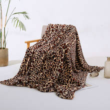 Cobertor macio estampa de leopardo, cobertor duplo, capa grossa de sofá, cobertor para dormir em casa, microfibra têxtil 2024 - compre barato