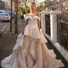 Robe de Mariee Off Shoulder Ball Gown Wedding Dress with Detachable Train Sweetheart Neck Princess Vestido de Novia Bridal Gown 2024 - buy cheap