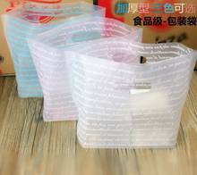 Embalagem para presente e roupas, saco de plástico branco com alça, 450x350mm 2024 - compre barato