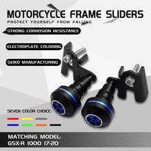 Slider de proteção anti-queda para motocicletas cnc, estrutura de alumínio para gsxr1000 gsxr 1000 coloridos 2017 2018 17 18 2024 - compre barato