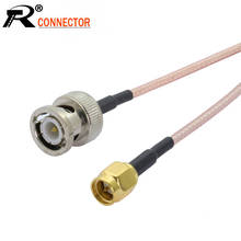 10pcs/lot BNC Male Plug to SMA Male RF Connector RG316 Pigtail Cord Assembly SMA to BNC RF Coaxial Cable 15cm/50cm/100cm 2024 - buy cheap
