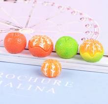 Bonito novo 3d resina fruta laranja simulação miniatura comida arte flatback cabochão diy artesanato decoração 2024 - compre barato
