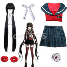 Game Danganronpa Harukawa Maki Cosplay Costumes Wig School Girls Uniform Anime Halloween Costume Women Long Hair Free Shipping 2024 - buy cheap