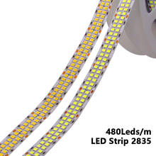 Tira de luces LED para decoración de habitación y dormitorio, 12V, 24 V, SMD 2835, 480Led/M, 5M, 2400Led, blanco cálido, 12 24 V 2024 - compra barato