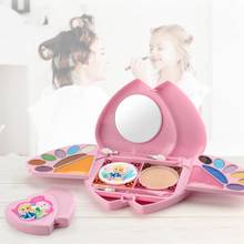 Caja de maquillaje de princesa para niños, Kit de maquillaje no tóxico, sombra de ojos, brillo de labios, cosmética, regalo de Navidad, TSLM1 2024 - compra barato