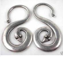 Pendiente de plata miao con forma de serpiente de plata tibetana rara 2024 - compra barato