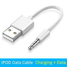 Кабель конвертера 3,5 В USB 2,0, разъем 0,1 м, кабель для передачи данных зарядного устройства 3,5 мм для Apple iPod Shuffle 4-го 5-го 6-го 7-го разъема в usb-шнур 2024 - купить недорого