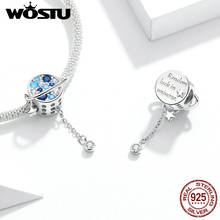 WOSTU 2020 Blue Planet Beads for Women Jewelry Making 925 Sterling Silver Charm Beads fit Original Bracelet or Bangle DAC365 2024 - buy cheap