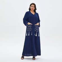 Vestido musulmán Ramadán Eid Mubarak Abaya Dubái, Hijab turco islámico, túnicas Longue, Vestidos africanos, Abayas para mujer 2024 - compra barato