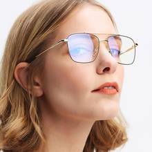 2020 классические модные квадратные очки в оправе Женские винтажные очки с защитой от синего света для компьютера мужские пластиковые очки для коррекции миопии 2024 - купить недорого