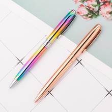 20 pçs/lote colorido gradiente caneta esferográfica de metal bonito canetas de bola rotativa caneta de negócios escritório escola material de escrita 2024 - compre barato