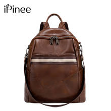iPinee Genuine Leather Backpack Women Designer Bags High Quality Shoulder Bags New School Bags For Teenagers Girls sac a dos 2024 - buy cheap