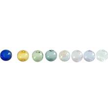 50pcs 8mm Double hole mix 9 colorful hollow glass ball round orb beads glass globe vial pendant jewelry findings making gift 2024 - buy cheap