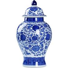 Jarra de cerâmica vermelha pintada à mão, azul e branca, porcelana chinesa para armazenamento 2024 - compre barato