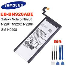 Bateria de substituição 100% original para samsung galaxy, bateria para samsung galaxy note 5 n9200 n920t n920c note5 embutida n9208 3000mah + ferramentas 2024 - compre barato