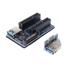 Add On Card PCIE Riser Card Adapter PCI Express USB 3.0 Raiser Riser PCI-E Extender PCIE X1 to Dual Port PCI E X4 Expansion Card 2024 - buy cheap