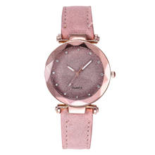 Ladies fashion Korean Rhinestone pink Quartz Watch Female Belt Watch montre femme Wristwatches Bracelet Watches luxury gift 2024 - buy cheap