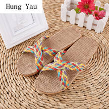 Men Sandals Slippers Shoes Flips Flops Summer Style Indoor Non-slip Male Fashion Platform Slides Ladies Hemp Flat Breathable 2024 - buy cheap