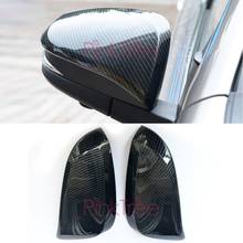 Cubierta de espejo lateral de fibra de carbono, accesorios de estilo para Toyota Hilux Revo SR5 AN120 AN130 2015 2016 2017 2018 2024 - compra barato