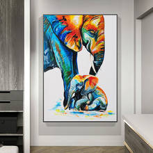 Pintura en lienzo de Animal elefante HD, póster, arte de pared, decoración del hogar para sala de estar 2024 - compra barato