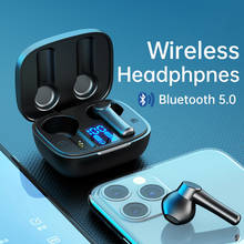 Fone de ouvido sem fio tws v5.0, headset intra-auricular, bluetooth, estéreo, fala, para smartphones com microfone 2024 - compre barato