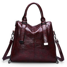 Female PU Leather Tote Bags Handbags Women Famous Brands Large Capacity Shopping Handbag Ladies Vintage Messenger Shoulder Bag 2024 - buy cheap