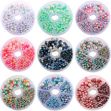 700pcs Mixed Size Round Color No Hole Acrylic Imitation Pearl Bead Loose Beads Decoration Diy Headwear Necklace Clothing Making 2024 - купить недорого