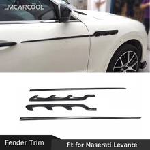 Carbon Fiber Front Bumper Door Side Air Vent Fender Trims Canards for Maserati Levante Base Sport S 2016-2019 Decoration Strips 2024 - buy cheap