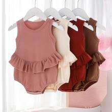 2022 Baby Summer Clothes Cotton Sleeveless Ins Twins Baby Bodysuit For Boys And Girls 0-18m Newborn Christmas Infants Clothing 2024 - buy cheap