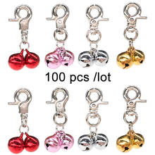 100pcs/lot Bells Collar pet Charm Pet Jewelry Cat dog collar pendant Necklace Puppy accessory 2024 - buy cheap