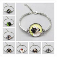 New Fashion Glass Dome Round Bracelet Animal Jewelry Pug Bracelet Dog Picture Bracelet Dog's Best Gift 2024 - купить недорого