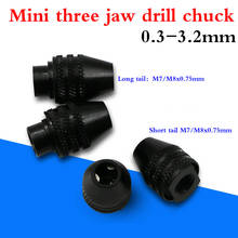 Short/Long tail 0.3-3.2mm Mini Multi Keyless Drill Chuck M7 M8X0.75 Quick Change Three-Jaw Drill Chuck For Rotary Tools 2024 - buy cheap