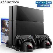 Многофункциональная охлаждающая подставка для контроллера Sony Playstation 4 Games, зарядная док-станция для PS4/PS4 Slim/PS4 PRO 2024 - купить недорого