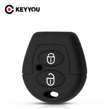 KEYYOU 10 шт. силиконовый чехол для смарт-ключей для VW Polo Golf Passat Bora Sharan Skoda Octavia Fabia Seat Corboda Leon Ibiza Чехол-держатель 2024 - купить недорого