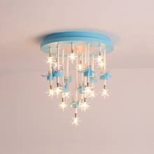 Life Round led ceiling light fixtures blue paper cranes wedding Lighting Study Led ceiling lamp Led pink Children's lighting 2024 - buy cheap