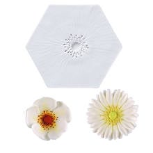 Molde de silicona de estambre de Anemone & Daisy, herramientas de decoración de pasteles, pasta de goma de Chocolate, Fondant, M2312 2024 - compra barato