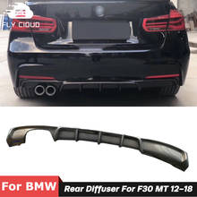 Carbon Fiber Material 2 Pipes Out Rear Shovel Bumper Lip Diffuser For BMW 3 Series F30 F35 320 318 330 328i MT Bumper 2012-2018 2024 - buy cheap