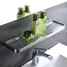 Glass Shower Shelf Bathroom Accessories Shampoo Rack Wall Mounted Bathroom Organizer Chrome Cosmetic Storage Holder Shelves 2024 - buy cheap
