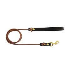 Leather Handmade Dog Leash  Walking  Running Lead Portable Traction Rope Vegetable Tanning  for Small dogs  Leash Traction Rope 2024 - buy cheap