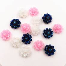 Shiny 400PCS AB Resin 12mm 3D Flower Flatback Stone Scrapbook DIY Wedding Applique Ornament Crafts SG46 2024 - buy cheap