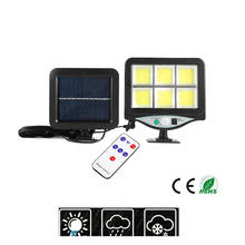 Iluminación solar led para exteriores, farola solar de jardín con controlador, Detector de Sensor de movimiento de pared ajustable de Color, 120/100 LED 2024 - compra barato