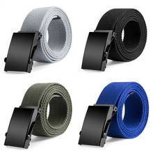 Men Women Belts Canvas Military Adjustable Belt Outdoor Travel Tactical Waist Belt Metal Roller Buckle 110cm 2024 - buy cheap