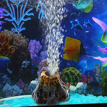 Вулкан для аквариума камень с воздушными пузырьками, кислородный насос, украшение для аквариума 2024 - купить недорого