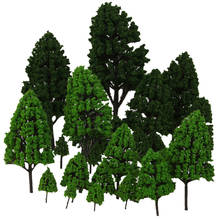 24 светильник/темно-зеленые деревья модель железнодорожной железной дороги макет парк пейзаж 2,5-16 см 2024 - купить недорого